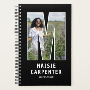 Planificateur de photos à monogramme noir 'M'