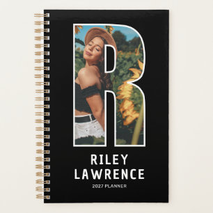 Planificateur de photos à monogramme noir 'R'