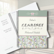 Planificateur de répétition de clarinette aux fleu