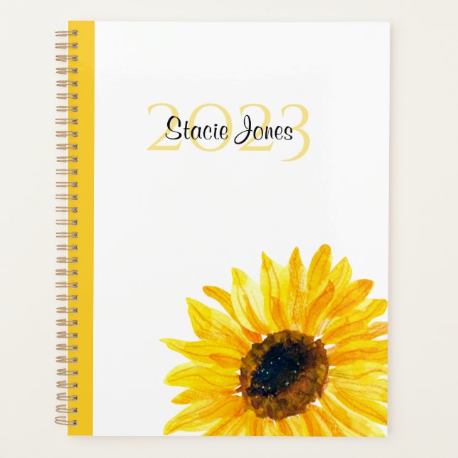 Planificateur de tournesol personnalisé (Devant)