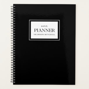 Planificateur de travail personnalisé Noir hebdoma