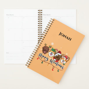 Planificateur de typographie Merry Woofmas personn
