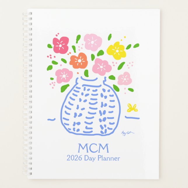 Planificateur de vase Posy personnalisable (Devant)