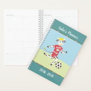 Planificateur d'école pour enfants de vache de foo