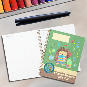 Planificateur d'école primaire Sweet hedgehog 2018