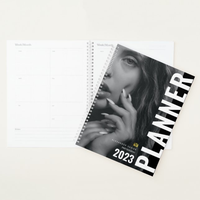 Planificateur d'entreprise de photographie moderne (Devant avec enveloppe)