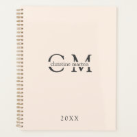 Planificateur d'initiales monogrammes minimal mode