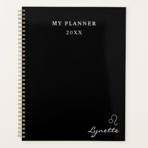 Planificateur du signe du zodiaque Léo 2022 noir e