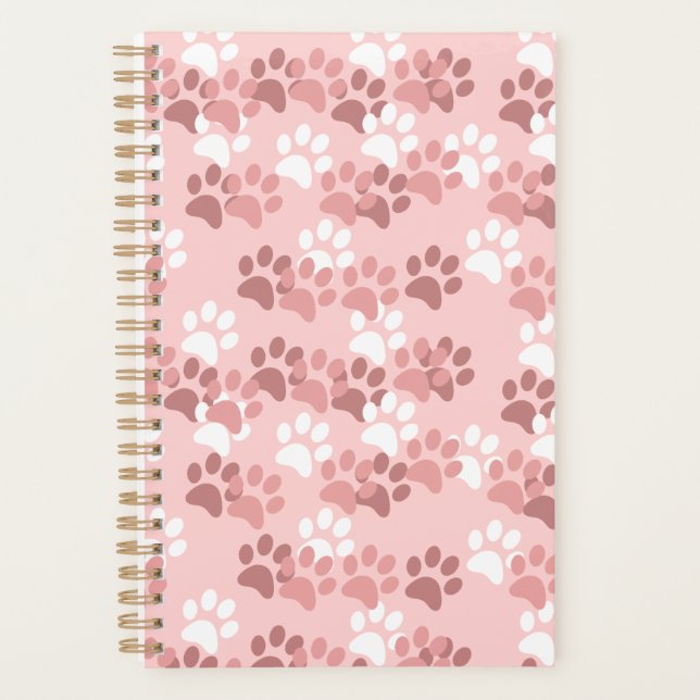 Planificateur Empreinte de patte rose (Devant)