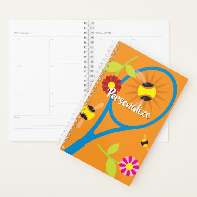 Planificateur en spirale personnalisé avec design  (Devant avec enveloppe)