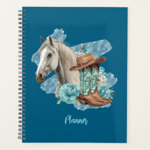 Planificateur en spirale Western Horse - Navy
