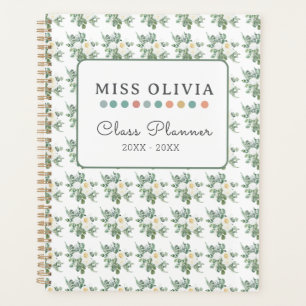 Planificateur enseignant vintage Floral   Cadeau p