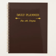 Planificateur Espresso Gold Minimaliste