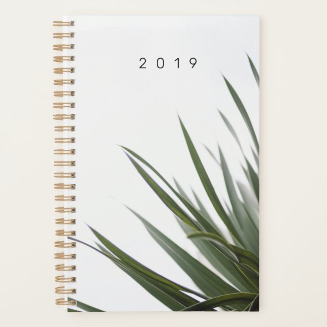 Planificateur Feuille minimaliste personnalisé (Devant)