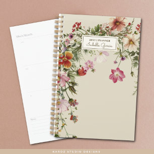 Planificateur Fleur sauvage personnalisé