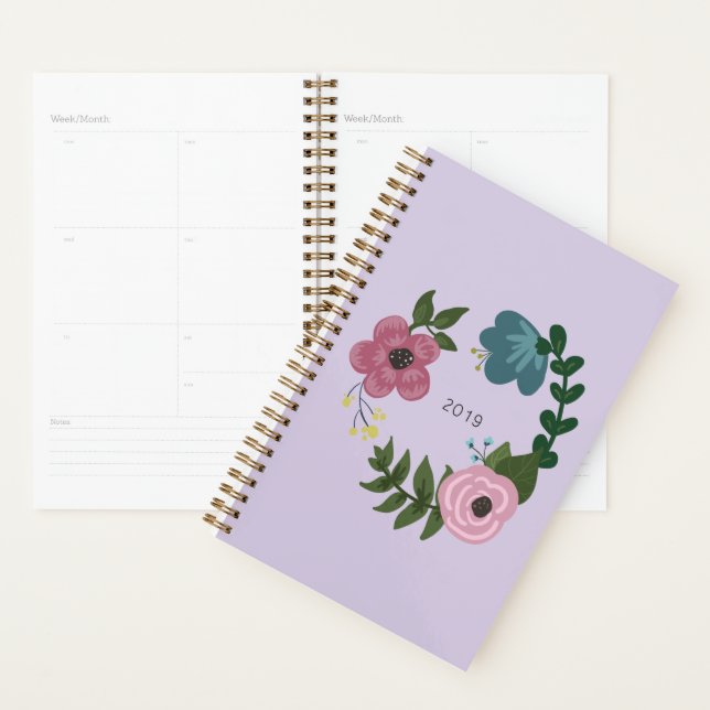 Planificateur Floral 2019 (Devant avec enveloppe)