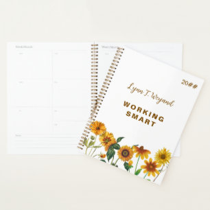 Planificateur floral lumineux Tournesol nom person