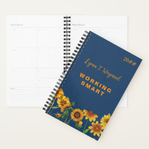 Planificateur floral lumineux Tournesol nom person