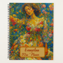 Planificateur floral nom personnalisé