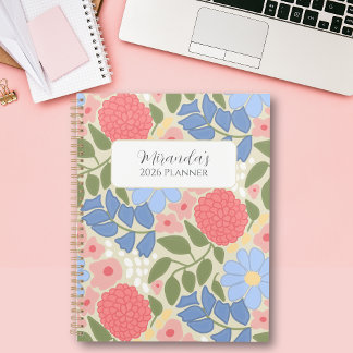 Planificateur floral personnalisé avec couverture 