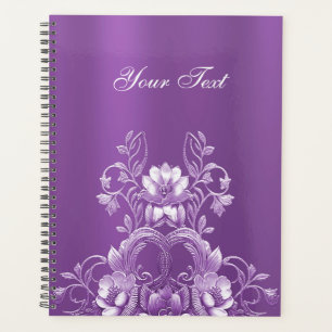 Planificateur Floral Violet