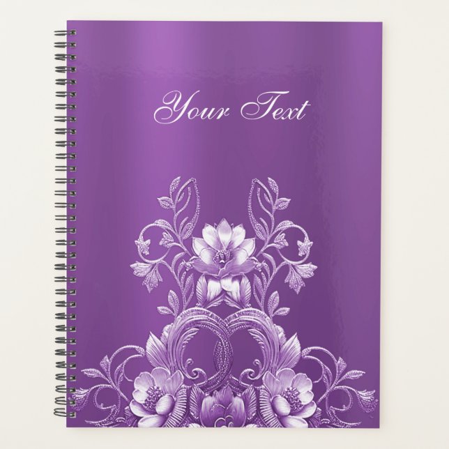 Planificateur Floral Violet (Devant)