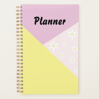 Planificateur Géométrique Pastel avec Fleurs de Ma