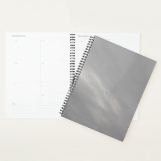 Planificateur gris, Amour pour ciel gris, bureau e