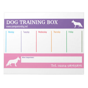 Planificateur hebdomadaire Bloc-notes Chien de ber