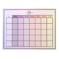 Planificateur hebdomadaire Bloc-notes couleur jaun