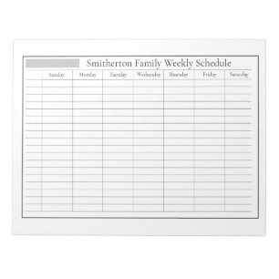 Planificateur Hebdomadaire Calendrier Bloc-Notes B