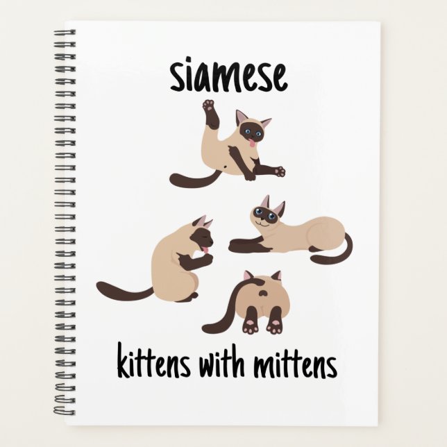 planificateur hebdomadaire, chat siamois (Devant)