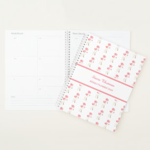 Planificateur Hebdomadaire Floral Coquelicots Rose