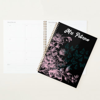 Planificateur hebdomadaire pour femmes Papillon fl