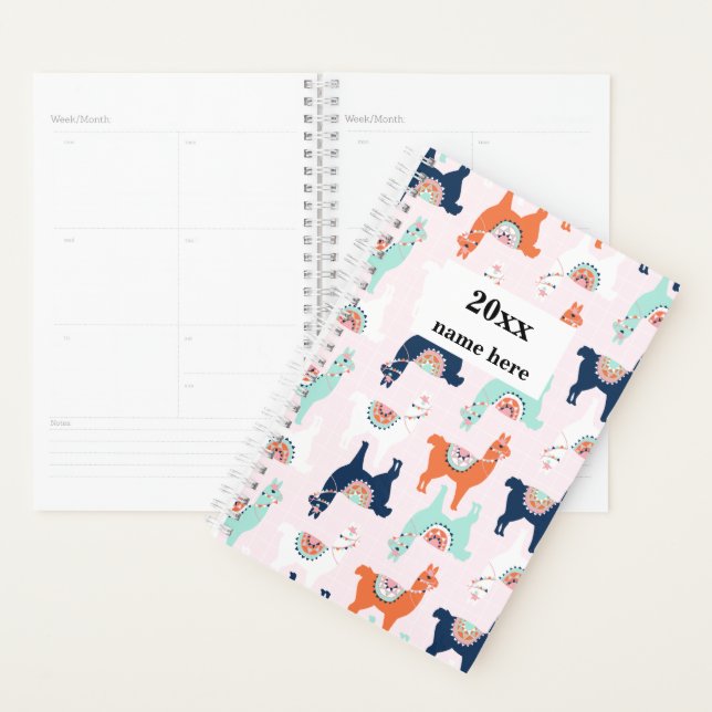 Planificateur Llama personnalisé (Devant avec enveloppe)