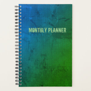 Planificateur mensuel bleu vert