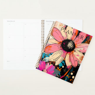 Planificateur mensuel et hebdomadaire floral perso