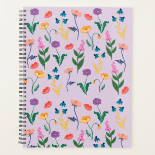 Planificateur mensuel fleur sauvage en lavande