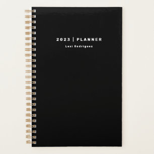 Planificateur mensuel/hebdomadaire 2023 noir et bl