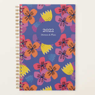 planificateur mensuel personnalisé 2027 fleurs ble