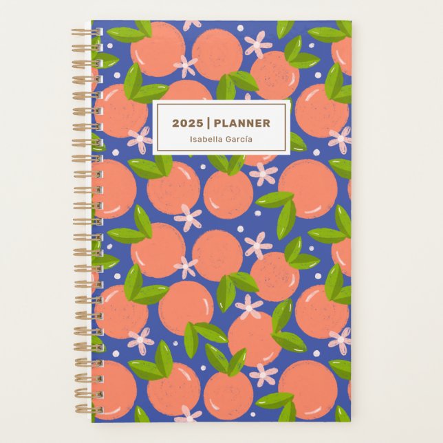Planificateur mensuel personnalisé moderne Citrus (Devant)