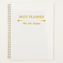 Planificateur minimaliste or ivoire