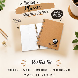 Planificateur minimaliste personnalisé avec logo d