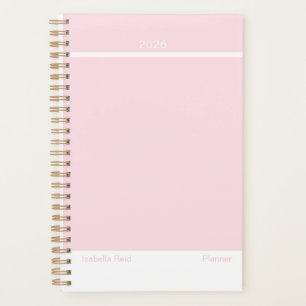 Planificateur Minimaliste Rose Pâle