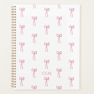 Planificateur monogramme de petit cou rose