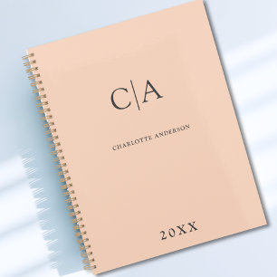 Planificateur monogramme simple et élégant