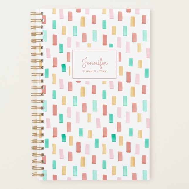 Planificateur Motif couleur aquarelle (Devant)