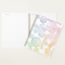 Planificateur Motif d'aquarelle avec nom