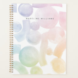 Planificateur Motif d'aquarelle avec nom