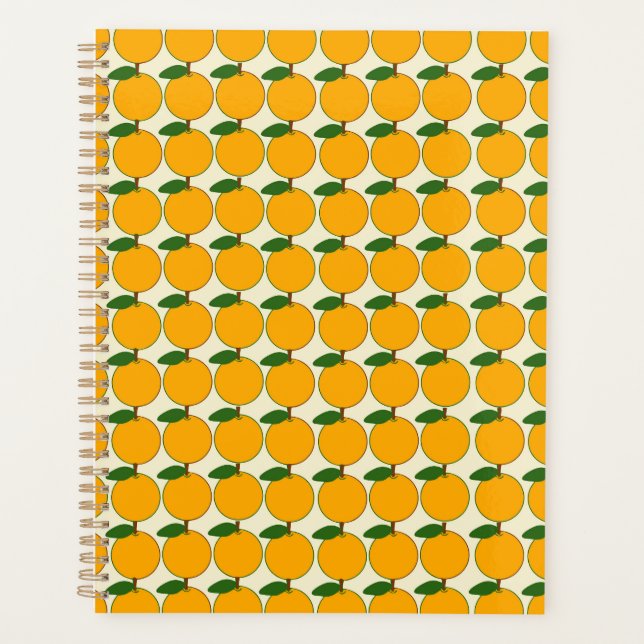 Planificateur Motif de fruits frais orange (Devant)